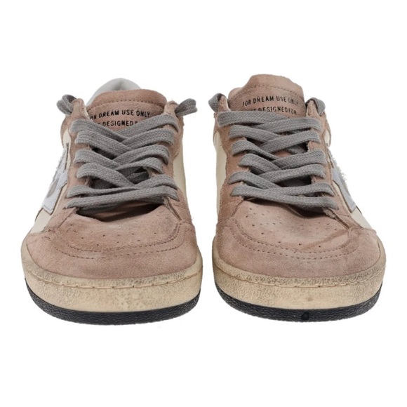 Golden Goose Ball Star Sneaker White, silver glitter, taupe suede NIB women - Picture 3 of 6